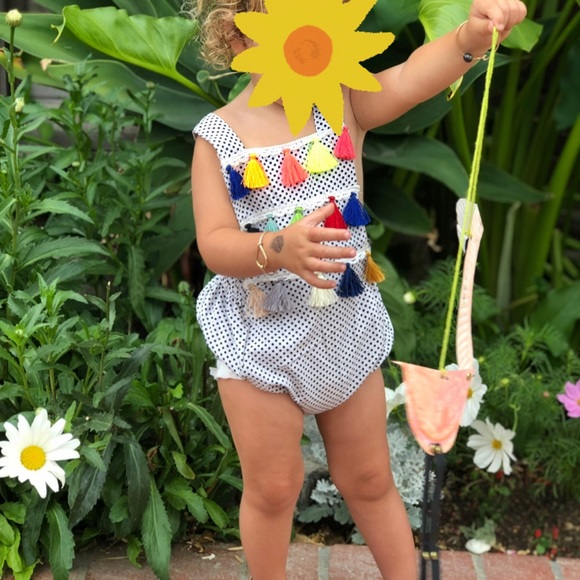 Tassel Polkadot Romper - Picture 5 of 5